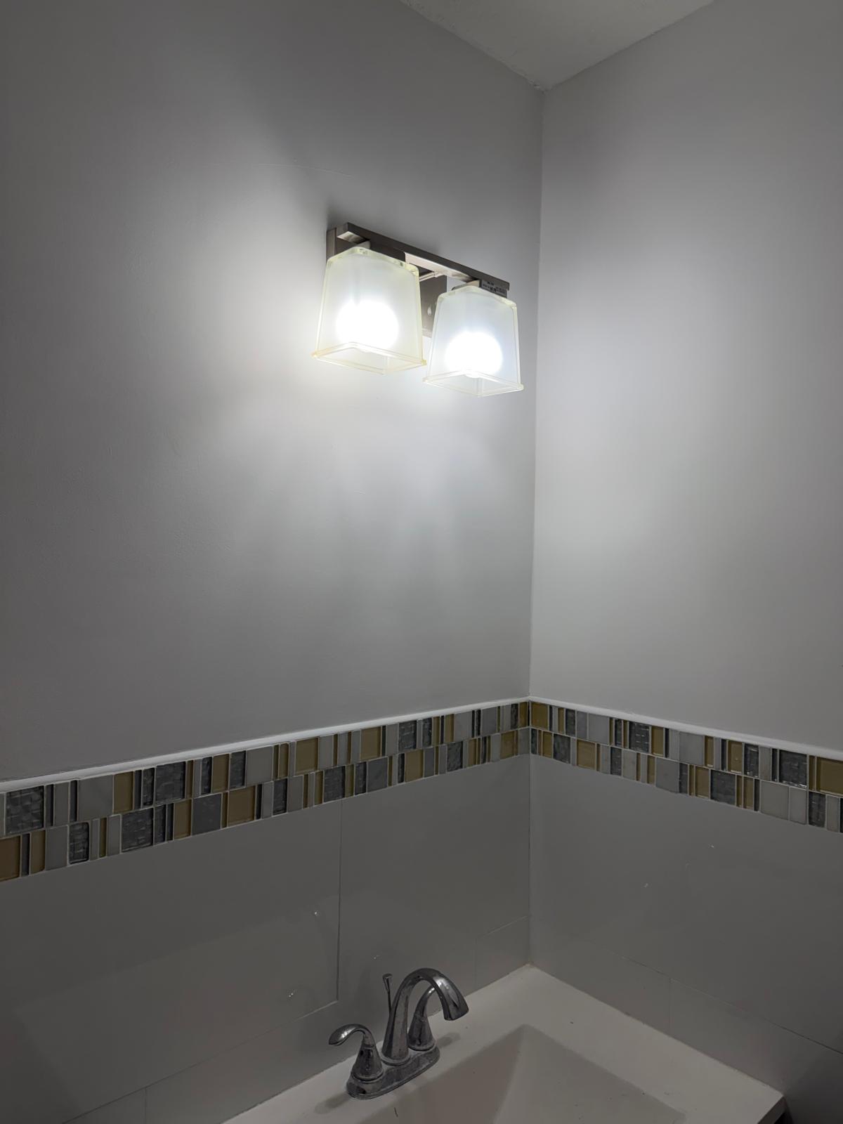 Bathroom vanity light fixture and mosaic tile in Homestead, FL