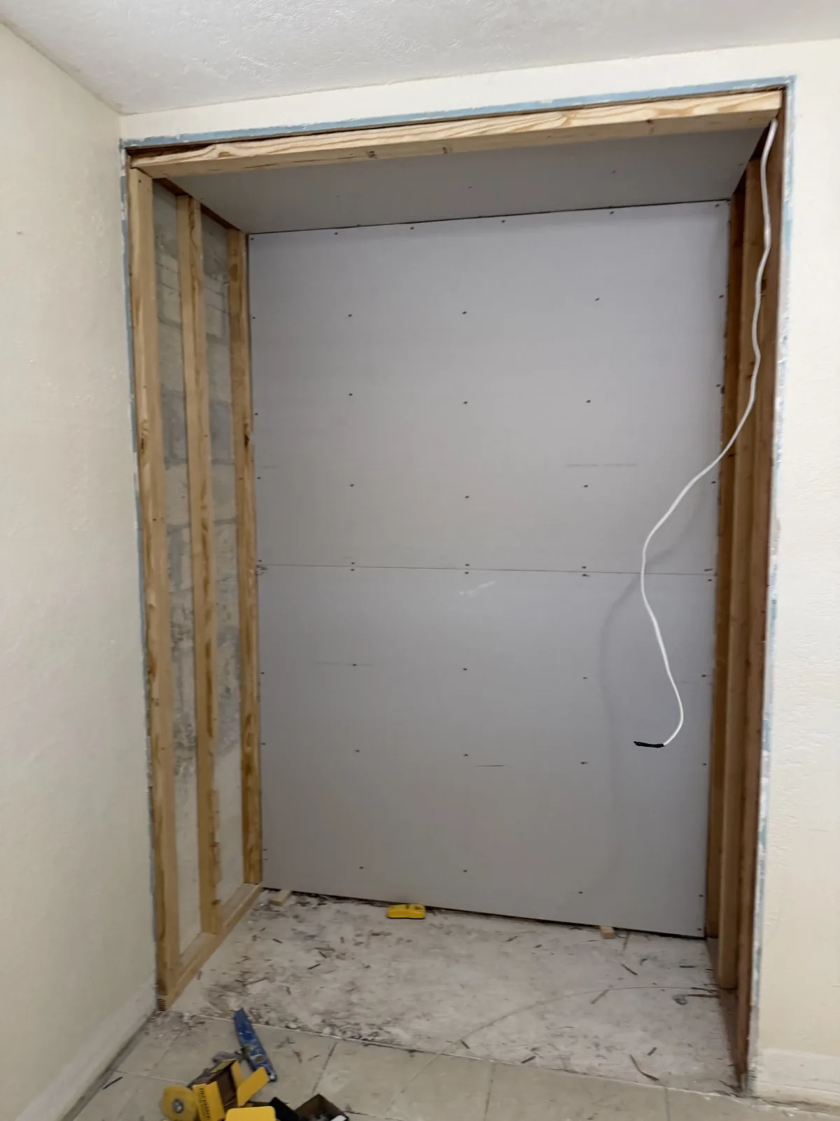Drywall repair in progress by GXG Remodeling in Homestead, FL
